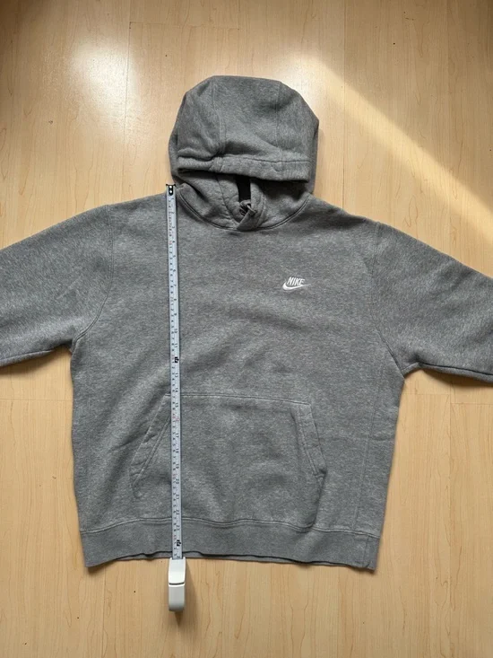Nike Men's Grey Club Fleece Hoodie - Picture 4 of 5
